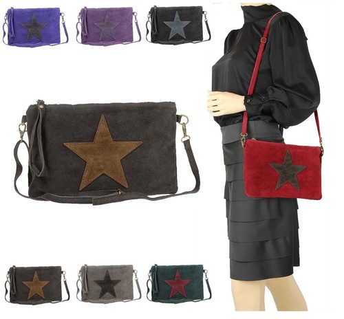 Damen leder tasche - damen, stern