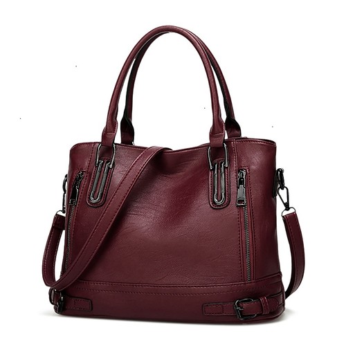 Damen leder handtasche shopper - handtasche,