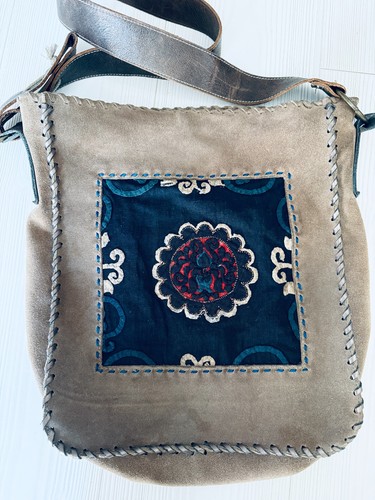 Tibetische ledertasche vintage - ledertasche,