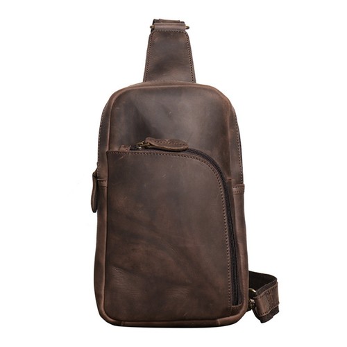 Herren retro ledertasche sling - retro,